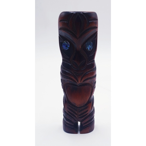 243 - WOODEN (Hand Carved) TEKO TEKO 14.5cm FIGURINE 
(These Usually Representing An Ancestor & Placed On ... 