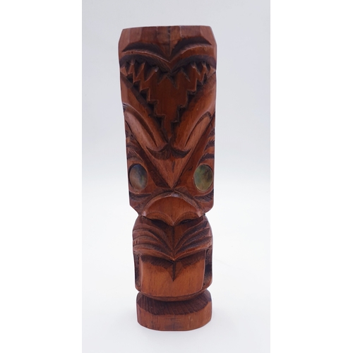 244 - MAORI TIKI Large 22.5cm SCULPTURE (New Zealand)