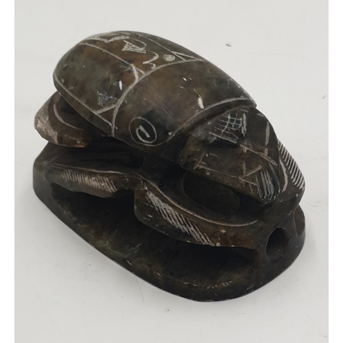 764 - STONE SCARAB BEETLE