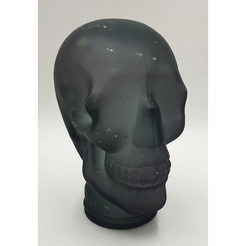 767 - GLASS Extra Large 27cm x 18cm SKELETON HEAD