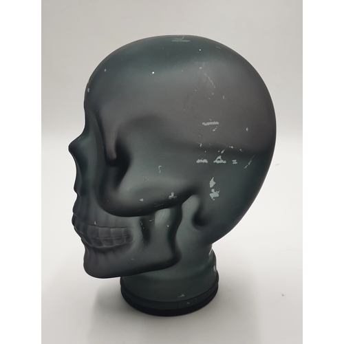 767 - GLASS Extra Large 27cm x 18cm SKELETON HEAD