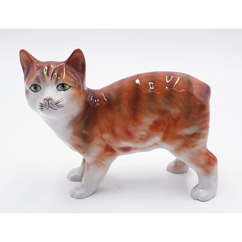 772 - RUSHTON ARTWARE (Isle Of Man) 15cm x 11.5cm MODEL OF A MANX CAT.
(Rushton ceramics of Industrial Est... 