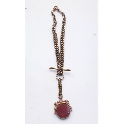 792 - GENTS FOB CHAIN With ONYX SPINNER