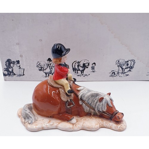 803 - ROYAL DOULTON 10.8cm MODEL OF A PONY And CHILD 