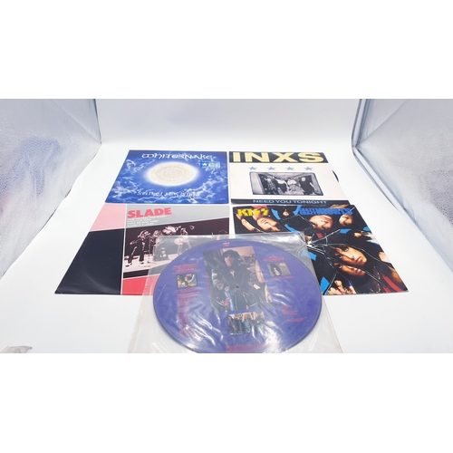 181 - ROCK VINYL 12 INCH SINGLES (5)
WHITESNAKE STILL OF THE NIGHT (NO STICKERS). INXS NEED YOU TONIGHT. S... 