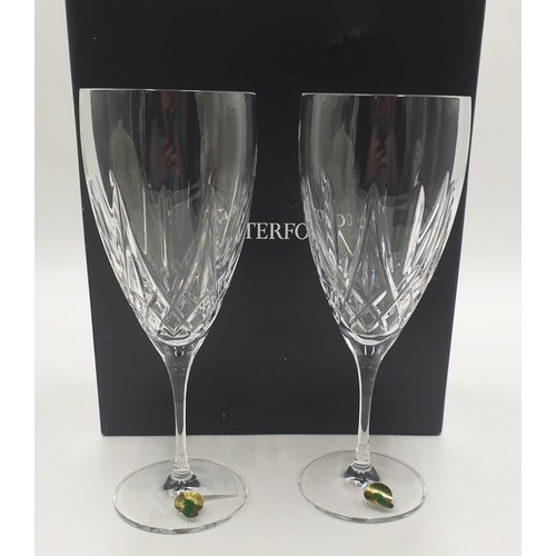 652 - WATERFORD CRYSTAL (Boxed Set Of Two) ICED BEVERAGES GLASSES IN THE FITZGERALD DESIGN