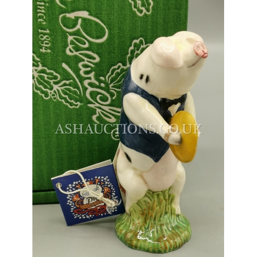 727 - BESWICK 12.1cm CHARACTER MODEL OF A GLOUCESTER OLD SPOTTED PIG 