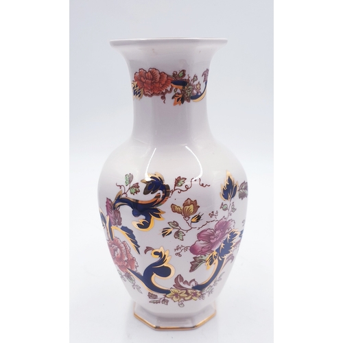 11 - MASONS IRONSTONE 20cm VASE IN THE BLUE MANDALAY DESIGN