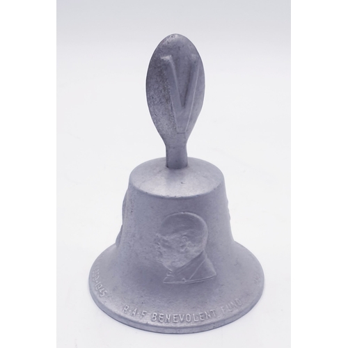 15 - CAST IN METAL FROM GERMAN AIRCRAFT VE DAY 14cm HAND BELL