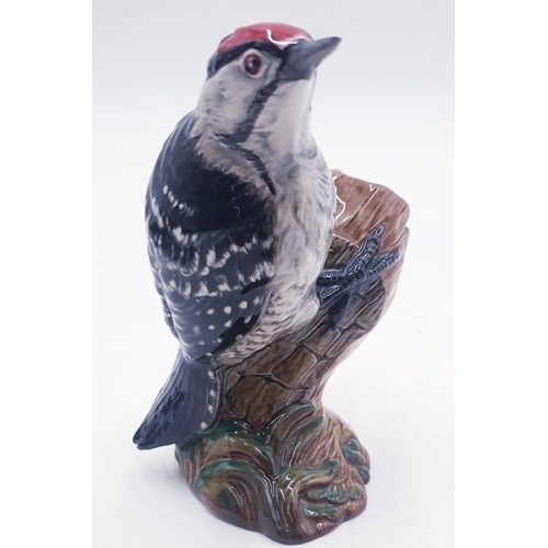 19 - BESWICK Large 14cm MODEL OF A LESSER SPOTTED WOODPECKER Model No 2420 (Gloss Colourway) 1972/82 Desi... 