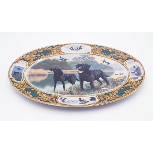 27 - FRANKLIN MINT PORCELAIN Extra Large 42cm x 31cm OVAL PLATE 