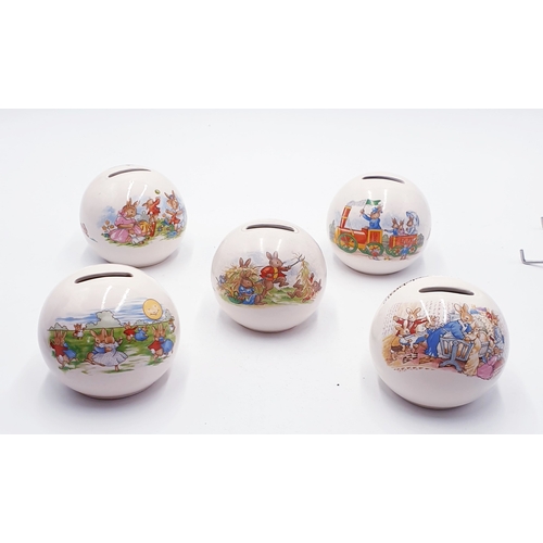 51 - ROYAL DOULTON BUNNYKINS MONEY BALLS (5)