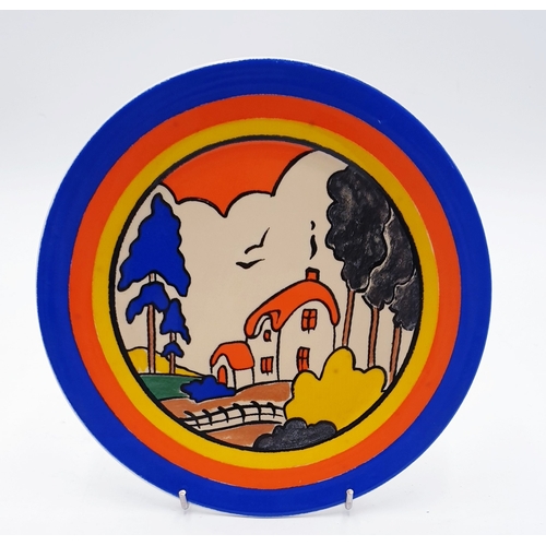 137 - MOORLAND POTTERY (Chelsea Works-Burslem,Stoke On Trent) 20.5cm Dia PLATE IN THE ART DECO 