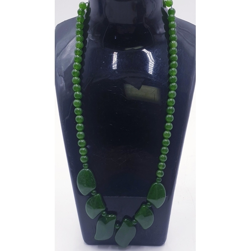 165 - GREEN JADE ? NECKLACE