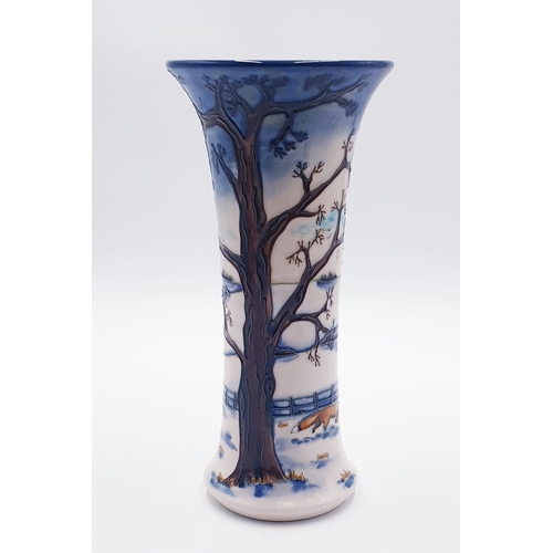 171 - MOORCROFT Large 25.5cm VASE IN THE WOODSIDE FARM DESIGN c2000 By Designer Anji Davenport
(In 2000 An... 