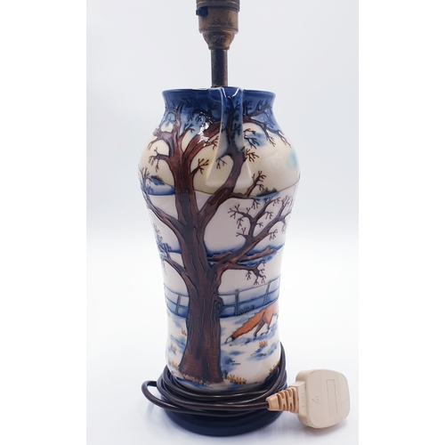 174 - MOORCROFT Large 28cm LAMP BASE IN THE WOODSIDE FARM DESIGN c2000 By Designer Anji Davenport
(In 2000... 