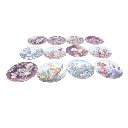 184 - BORDER FINE ARTS BONE CHINA 20cm Dia PLATES (12) FROM THE  FESTIVAL OF FLOWER FAIRES COLLECTION By C... 