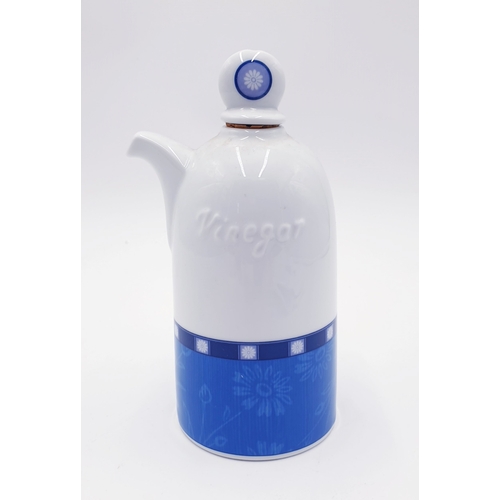 352 - WEDGWOOD CHINA 15cm VINEGAR BOTTLE IN THE MERIDAN DESIGN