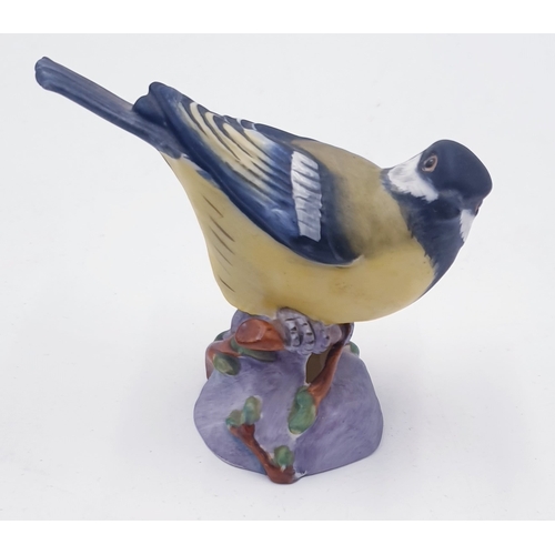 475 - ROYAL WORCESTER PORCELAIN 5.7cm MODEL OF A BLUE TIT (Model No RW 3199) 1938/86 Modelled By Eva Soper... 