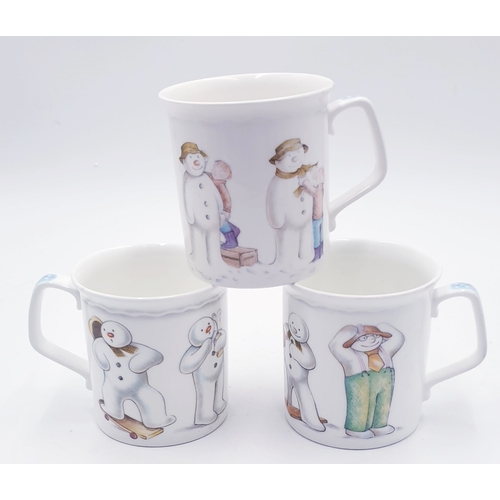 476 - ROYAL DOULTON CHINA MUGS (3) FROM THE SNOWMAN GIFT COLLECTION