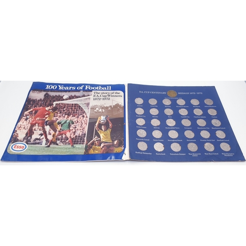 479 - ESSO F.A. CUP CENTENERY FOOTBALL COINS (Complete Set ON Original Card)