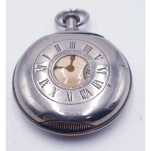 566 - MATCH/HOLDER/STRIKER IN THE FORM OF A HALF HUNTER POCKET WATCH c1920s/30s (Rare)