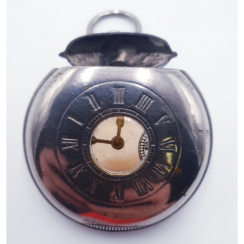 566 - MATCH/HOLDER/STRIKER IN THE FORM OF A HALF HUNTER POCKET WATCH c1920s/30s (Rare)