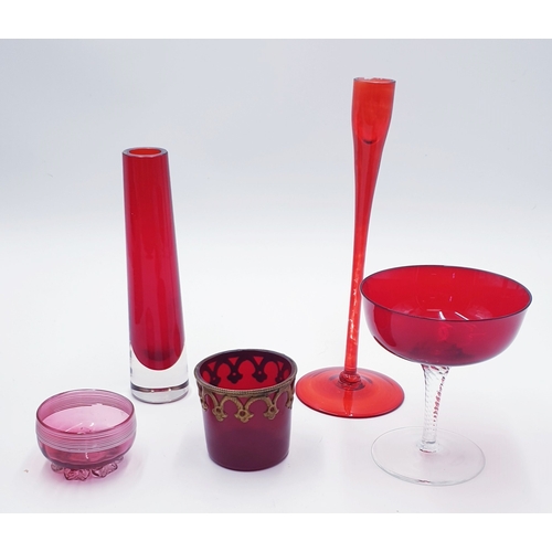 702 - RUBY GLASS ITEMS (Some Early 20th Century)