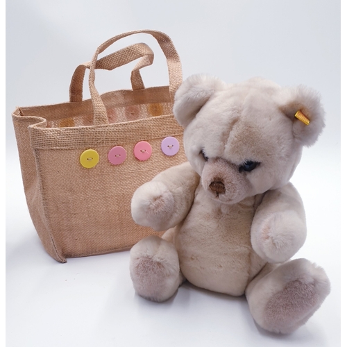 705 - STEIFF PLUSH JOINTED TEDDY BEAR (Button In Ear) IN (Hand Made) BAG