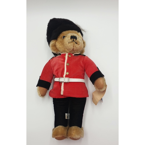 706 - MERRYTHOUGHTS Extra Large 45cm GUARDSMAN MOHAIR TEDDY BEAR With HAT And BELT  (Rare)