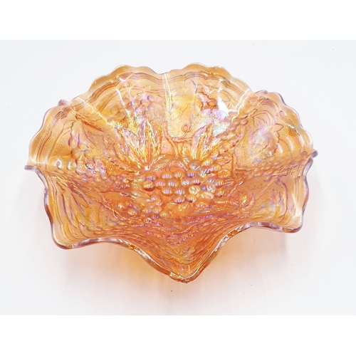 740 - CARNIVAL GLASS FRUIT Large 21cm Dia DISH