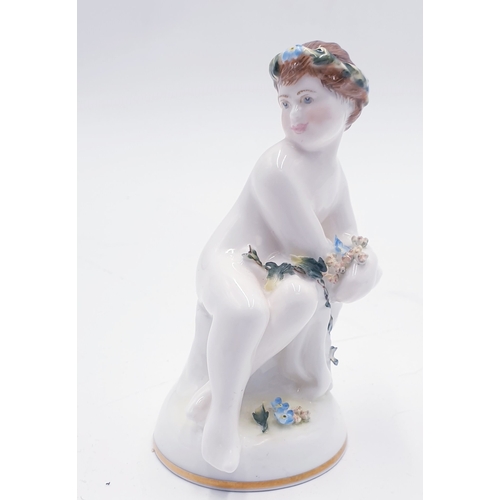 765 - ROYAL CROWN DERBY CHINA 10.5cm CHARACTER FIGURINE  'SPRING' (Limited Edition Of 750 This Being No 16... 