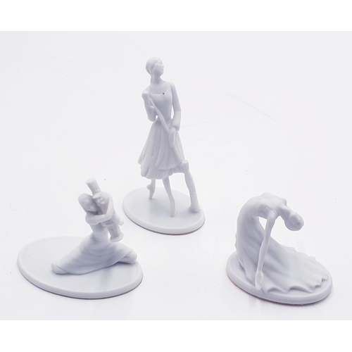 768 - FINE PORCELAIN Miniature FIGURINES (3) 9.5cm 