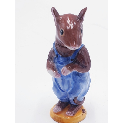 772 - ROYALE STAFFORD Miniature 7.5cm BOTTLE FASHIONED AS A MOUSE TOGETHER WITH CERAMIC Miniature 10cm PER... 