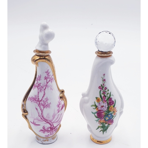 772 - ROYALE STAFFORD Miniature 7.5cm BOTTLE FASHIONED AS A MOUSE TOGETHER WITH CERAMIC Miniature 10cm PER... 