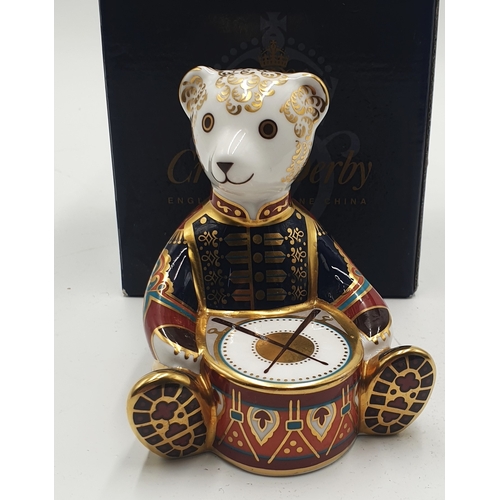 778 - ROYAL CROWN DERBY DRUMMER BEAR PAPERWEIGHT (From The Signature Edition Of 1500) (Original Box)