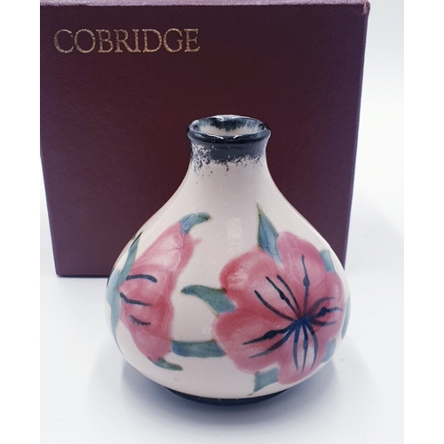 781 - COBRIDGE STONEWARE Miniature 9cm VASE (Original Box)