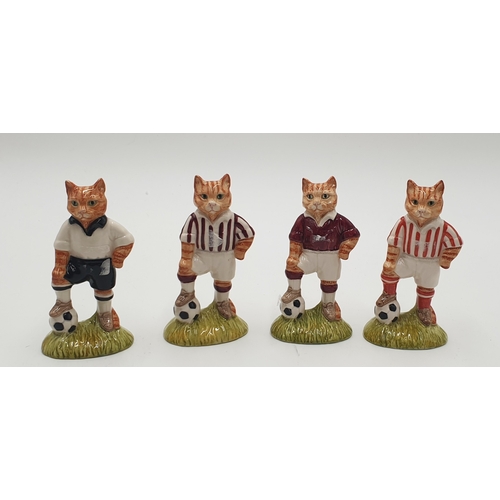 798 - JOHN BESWICK 10.5cm CAT CHARACTER FIGURINES (4) FROM THE SPORTING CATS COLLECTION