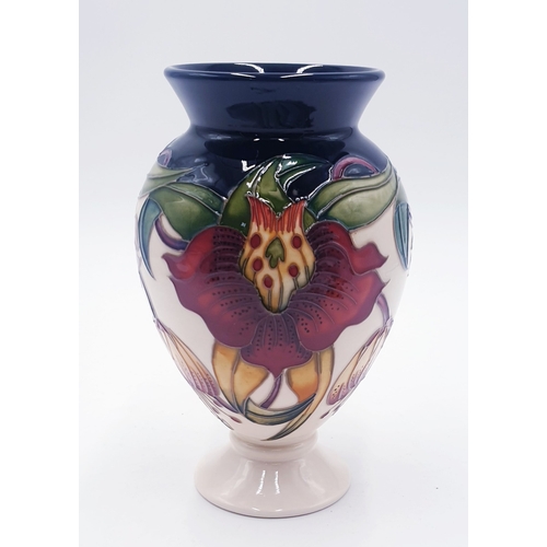 285 - MOORCROFT 15cm VASE (Shape No 370/6) IN THE ANNA LILY DESIGN. By Designer Nicola Slaney. R.R.P. £380... 