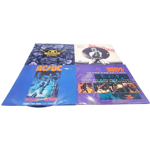 692 - ROCK VINYL 12 INCH SINGLES (4)
AEROSMITH RAG DOLL. JUDAS PRIEST TAKE ON THE WORLD. AC/DC WHO MADE WH... 