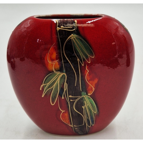 204 - ANITA HARRIS ART POTTERY 12cm PURSE VASE 