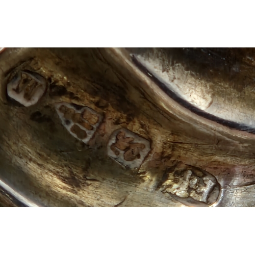 56 - SILVER Small 4.5 cm SHELL BOWL (Hallmarked For Chester 1895) (Makers Mark Rubbed ,But looks like FV)... 