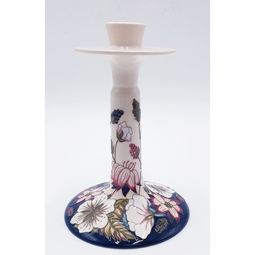 71 - MOORCROFT 18cm CANDLESTICK IN THE  BRAMBLE REVISITED DESIGN By Designer By Alicia Amison. R.R.P. £44... 