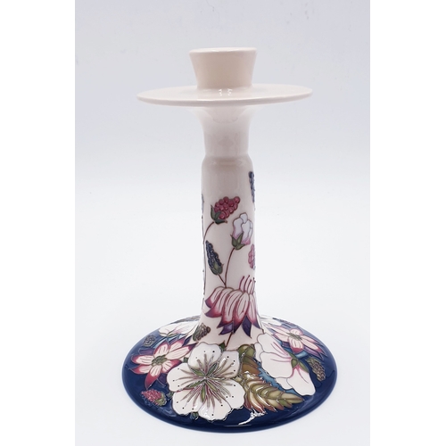 71 - MOORCROFT 18cm CANDLESTICK IN THE  BRAMBLE REVISITED DESIGN By Designer By Alicia Amison. R.R.P. £44... 