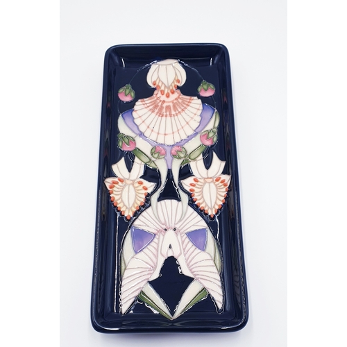 74 - MOORCROFT 20.00cm x  6.50cm x  2.00cm TRAY (Shape No 965) IN THE BIRTH OF VENUS DESIGN (Limited Edit... 