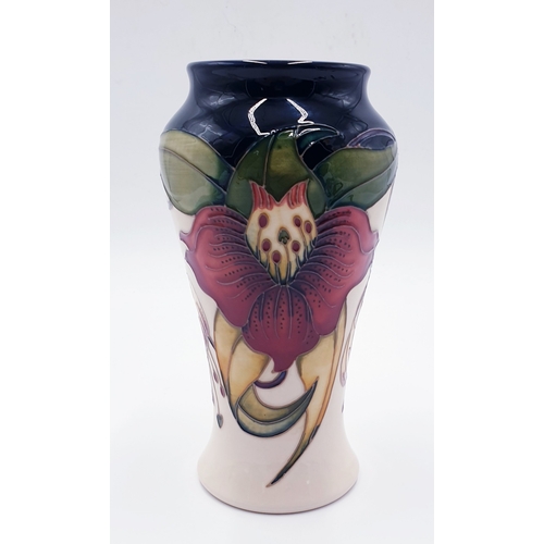 75 - MOORCROFT 17.8cm VASE (Shape No 95/7) IN THE ANNA LILY DESIGN By Designer Nicola Slaney R.R.P. £380.... 