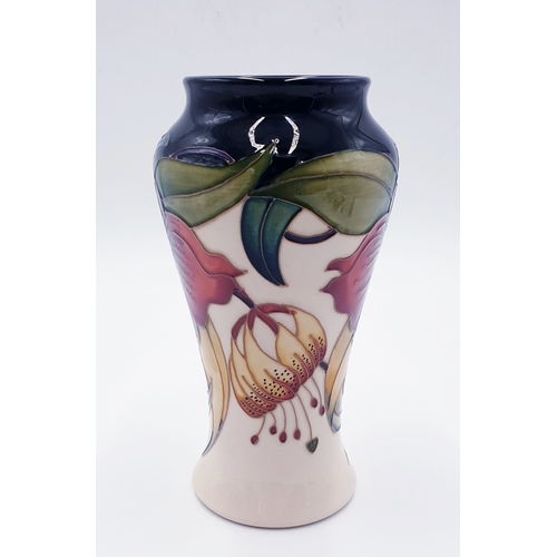 75 - MOORCROFT 17.8cm VASE (Shape No 95/7) IN THE ANNA LILY DESIGN By Designer Nicola Slaney R.R.P. £380.... 