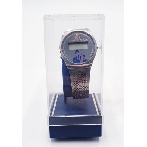 82A - STAINLESS STEEL DIGITAL WRIST WATCH (Made To Commemorate The Royal Wedding Of The Prince Of Wales An... 