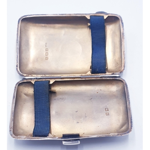 95 - SOLID SILVER CIGARETTE CASE (Hallmarked For Birmingham 1912) (Boxed) (Total Weight 48.3 Grams)