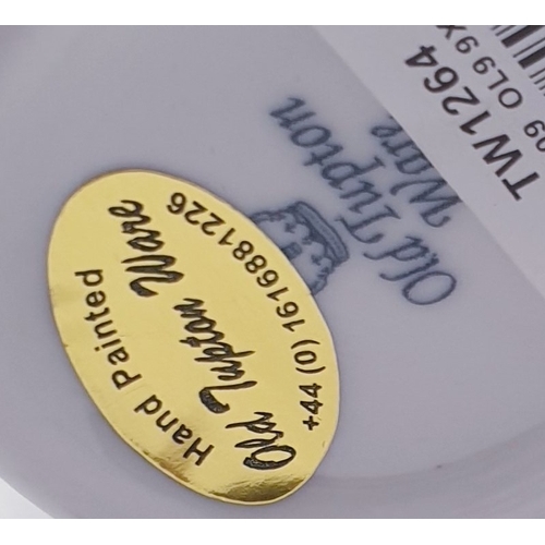 172 - OLD TUPTON WARE TUBELINED BLUE/WHITE 16cm VASE (Product Code No TW1264) (As New , Original Box)